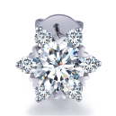 Diamond Earrings 2,5 ct Snowflake