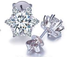 Diamond Earrings 2,5 ct Snowflake