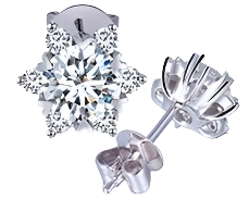 Diamond Earrings 2,5 ct Snowflake